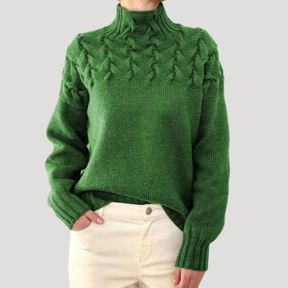 Evelyn | Women's Cable Knit Turtleneck Jumper