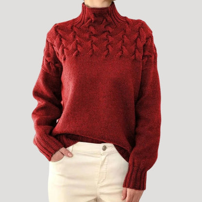 Evelyn | Women's Cable Knit Turtleneck Jumper