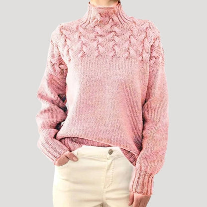 Evelyn | Women's Cable Knit Turtleneck Jumper