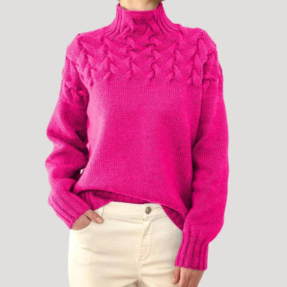 Evelyn | Women's Cable Knit Turtleneck Jumper