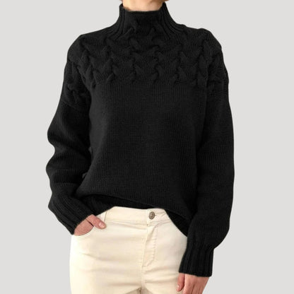 Evelyn | Women's Cable Knit Turtleneck Jumper