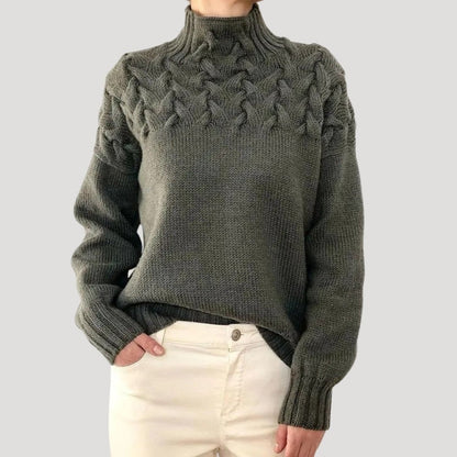 Evelyn | Women's Cable Knit Turtleneck Jumper
