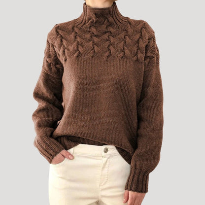 Evelyn | Women's Cable Knit Turtleneck Jumper