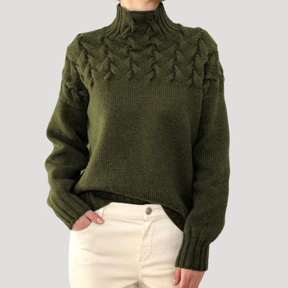 Evelyn | Women's Cable Knit Turtleneck Jumper