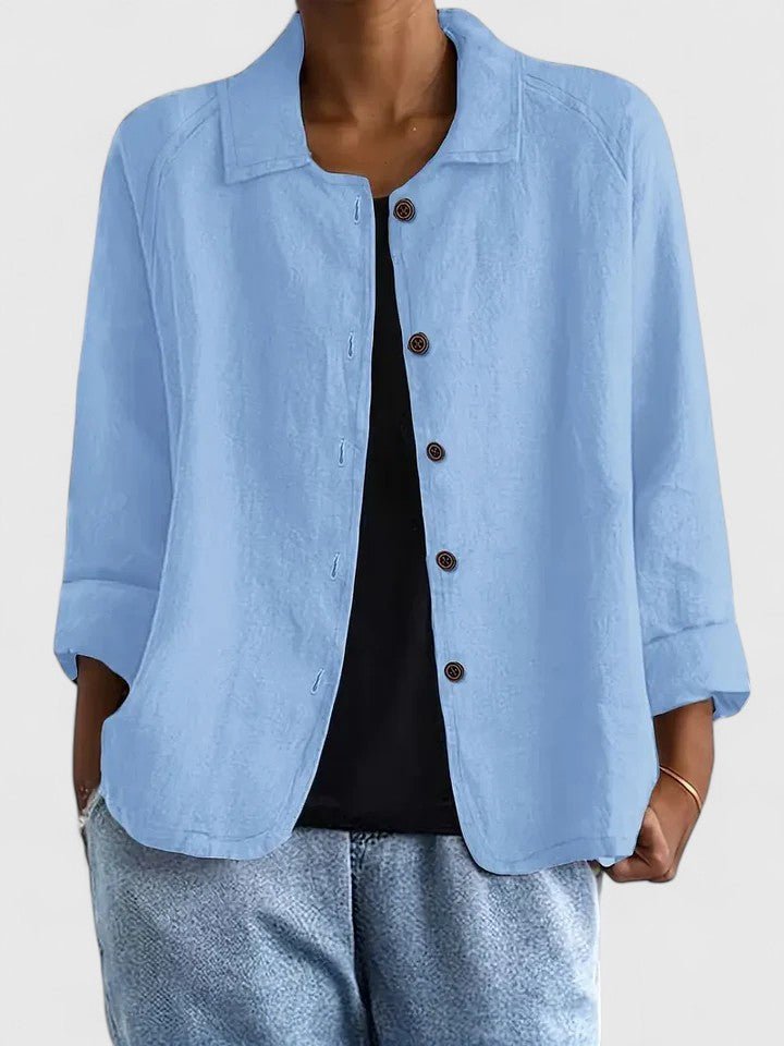 Grace | Women's Relaxed Fit Cotton Button Front Jacket