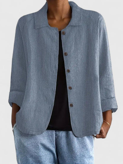 Grace | Women's Relaxed Fit Cotton Button Front Jacket