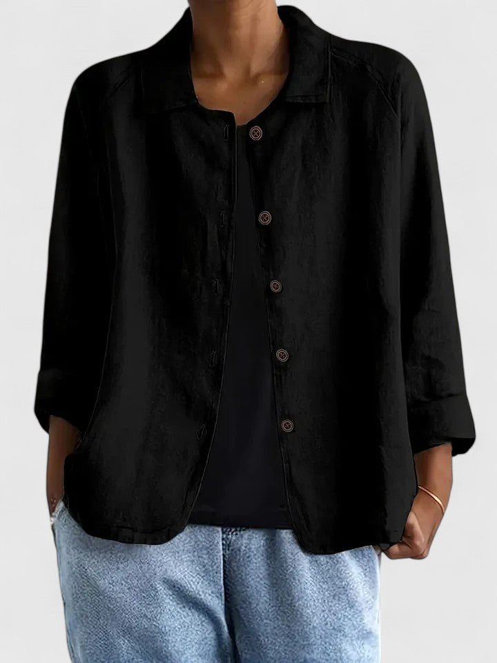 Grace | Women's Relaxed Fit Cotton Button Front Jacket