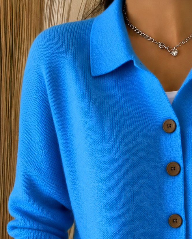 Emma | Women's Collared Button Up Knit Cardigan