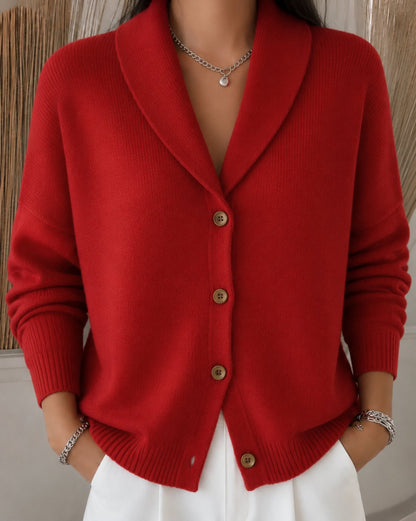 Emma | Women's Collared Button Up Knit Cardigan