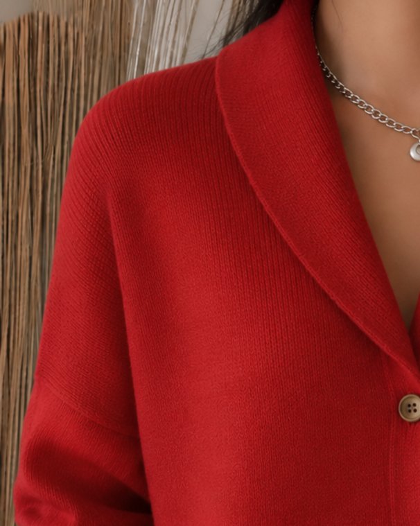 Emma | Women's Collared Button Up Knit Cardigan