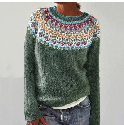 Aria | Women's Retro Striped Relaxed Fit Knit Jumper