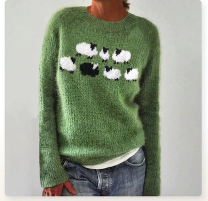 Aria | Women's Retro Striped Relaxed Fit Knit Jumper