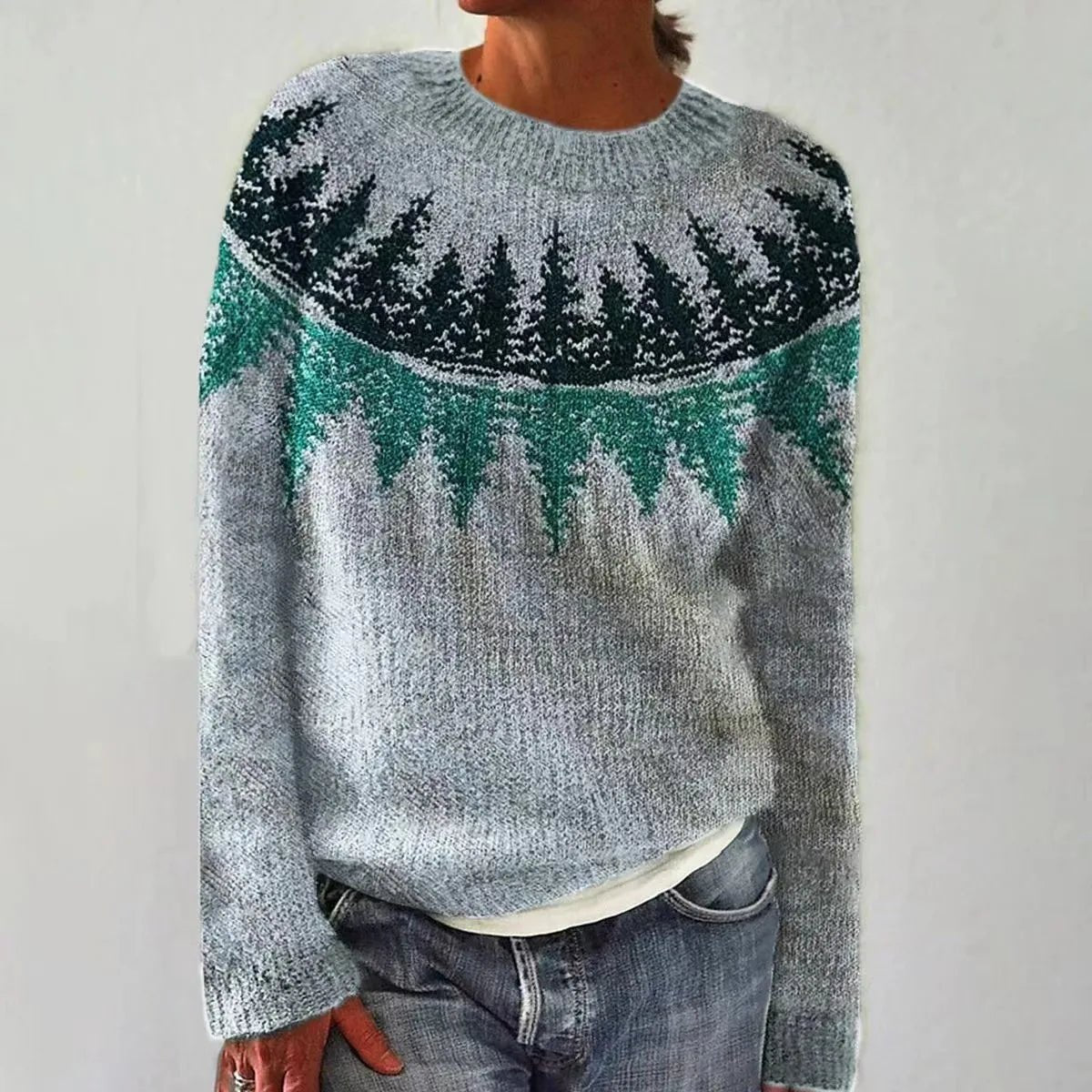 Aria | Women's Retro Striped Relaxed Fit Knit Jumper