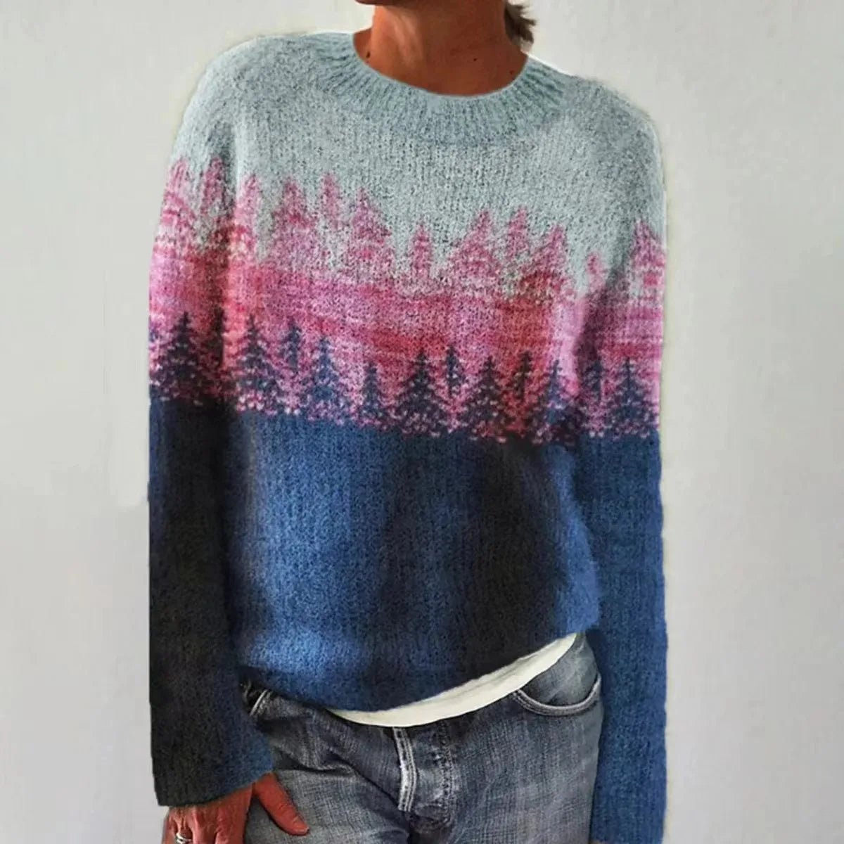 Aria | Women's Retro Striped Relaxed Fit Knit Jumper