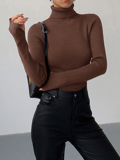 Scarlett | Women's Ribbed Turtleneck Knit Jumper