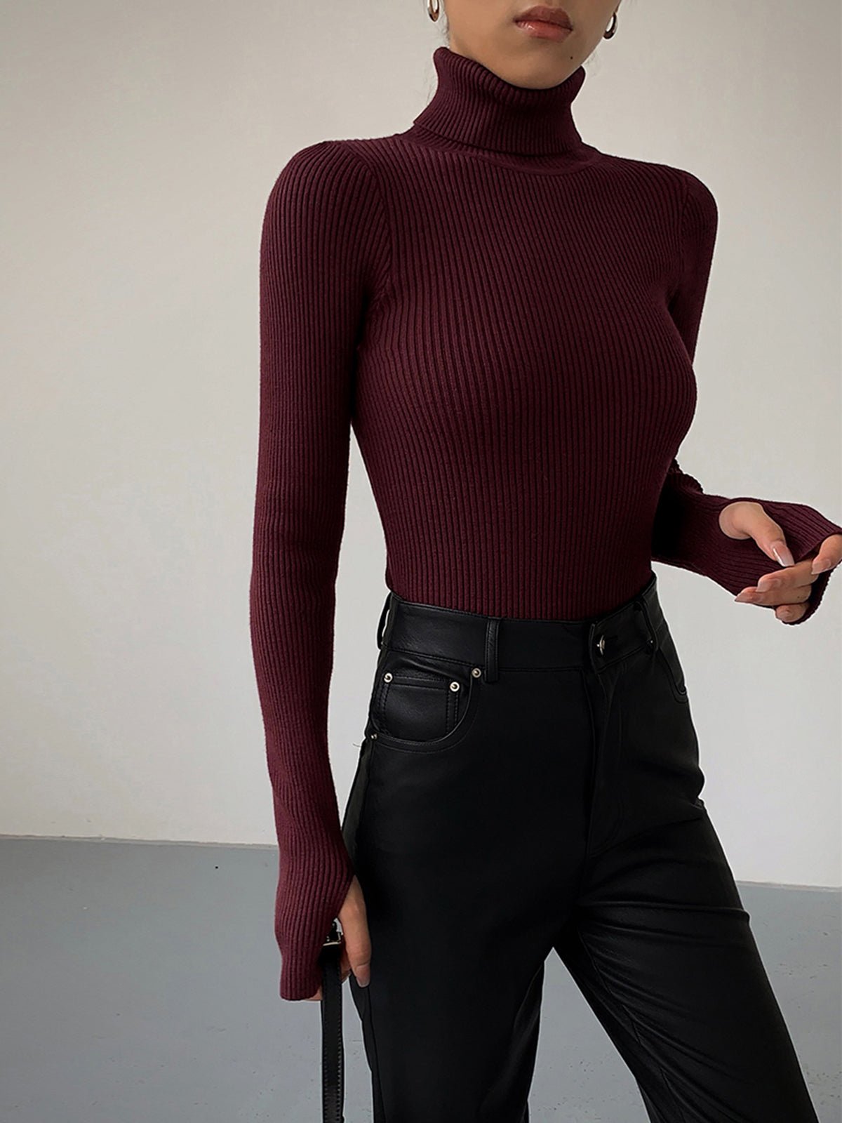 Scarlett | Women's Ribbed Turtleneck Knit Jumper