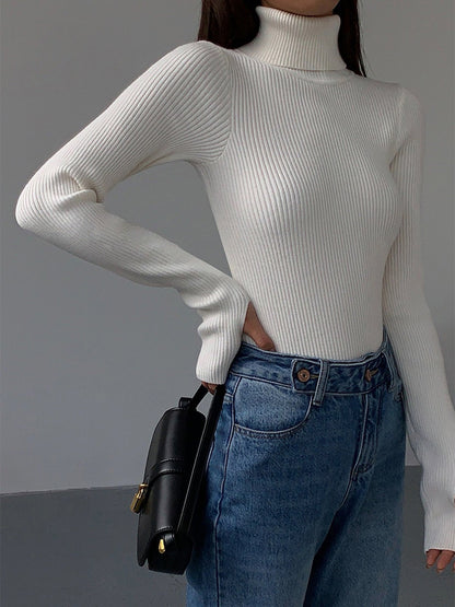 Scarlett | Women's Ribbed Turtleneck Knit Jumper