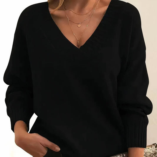 Grace | Women's V-Neck Cashmere Blend Knit Jumper