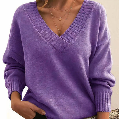 Grace | Women's V-Neck Cashmere Blend Knit Jumper