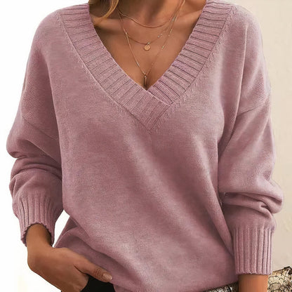 Grace | Women's V-Neck Cashmere Blend Knit Jumper