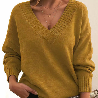 Grace | Women's V-Neck Cashmere Blend Knit Jumper