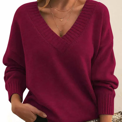 Grace | Women's V-Neck Cashmere Blend Knit Jumper